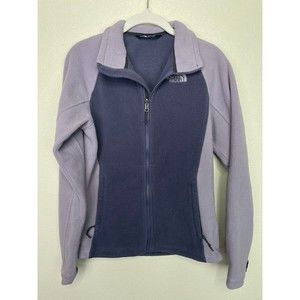 The North Face Small Isadora Fleece Jacket Purple Full Zip Long Sleeve Mock Neck